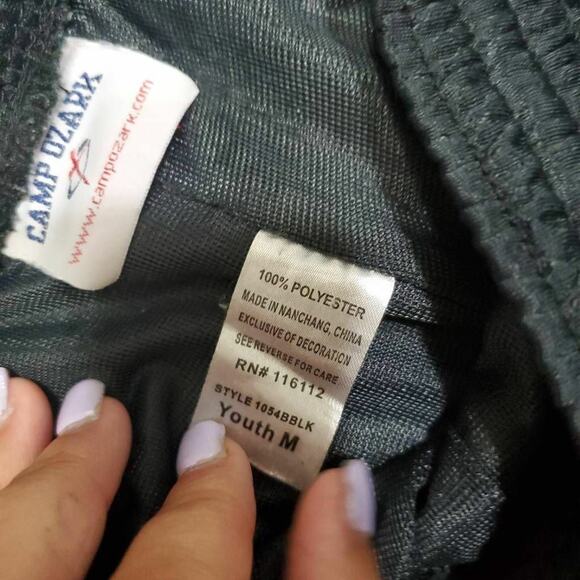 Camp Ozark Boy Medium Activewear Basketball Short Black Drawstring Elastic Waist - Picture 11 of 12